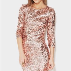 NWOT Rose Gold sequin dress
